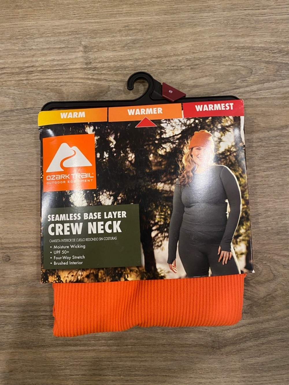 Ozark Trail Seamless Base Layer Crew Neck - Orange